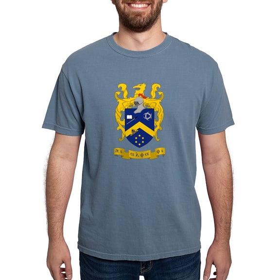 CafePress - Pi Alpha Phi Colored Crest T Shirt - Mens Comfort Colors Shirt