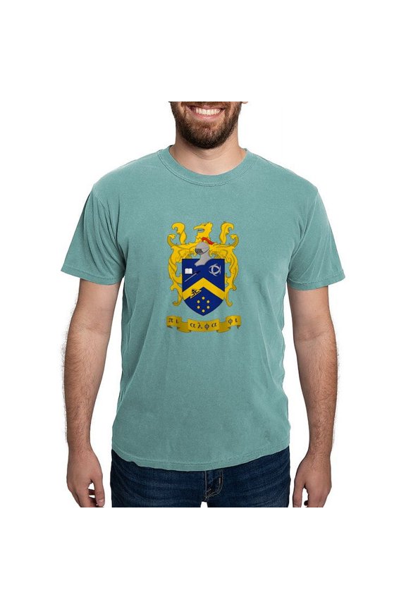 - Pi Alpha Phi Colored Crest T Shirt - Mens Comfort Colors Shirt