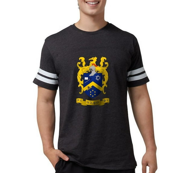 CafePress - Pi Alpha Phi Colored Crest T Shirt - Mens Football Shirt