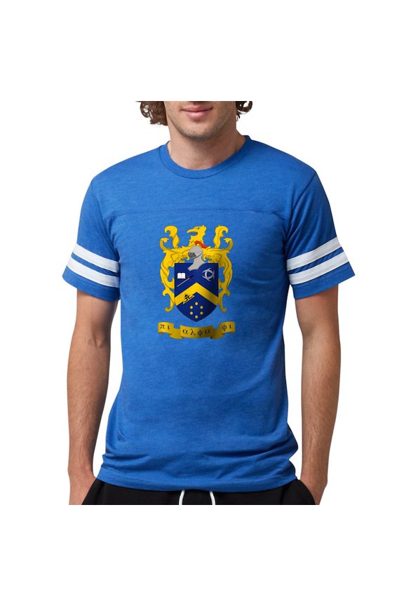 - Pi Alpha Phi Colored Crest T Shirt - Mens Football Shirt
