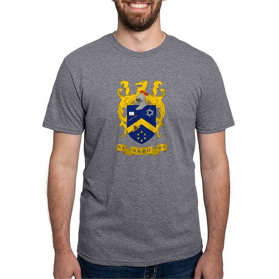 CafePress - Pi Alpha Phi Colored Crest T Shirt - Mens Tri-blend T-Shirt