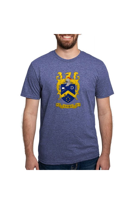- Pi Alpha Phi Colored Crest T Shirt - Mens Tri-blend T-Shirt