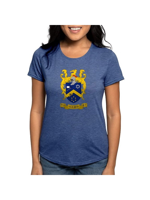 - Pi Alpha Phi Colored Crest T Shirt - Womens Tri-blend T-Shirt