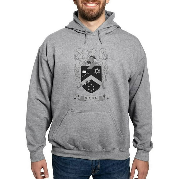 CafePress - Pi Alpha Phi Crest Greyscale Sweatshirt - Pullover Hoodie, Hooded Sweatshirt