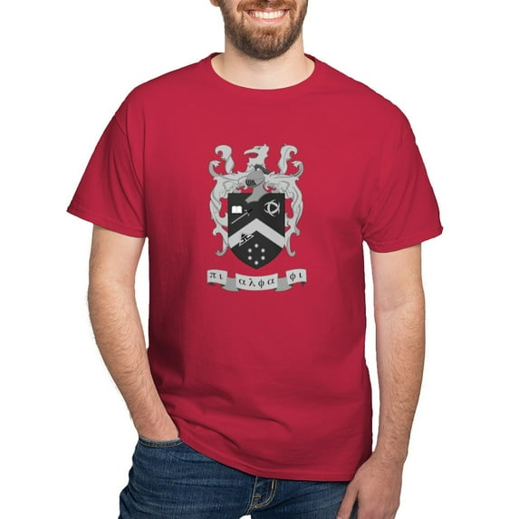 CafePress - Pi Alpha Phi Crest Greyscale T Shirt - Men's Classic Graphic Cotton T-Shirt