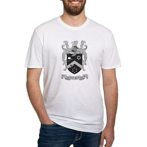 CafePress - Pi Alpha Phi Crest Greyscale T Shirt - Fitted T-Shirt, Vintage Fit Soft Cotton Tee