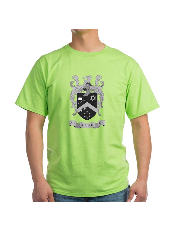 - Pi Alpha Phi Crest Greyscale T Shirt - Light T-Shirt - CP