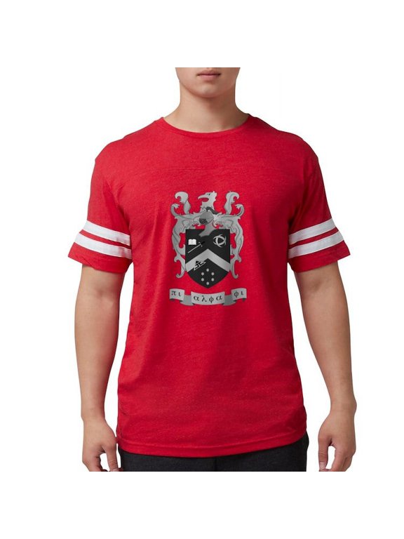- Pi Alpha Phi Crest Greyscale T Shirt - Mens Football Shirt