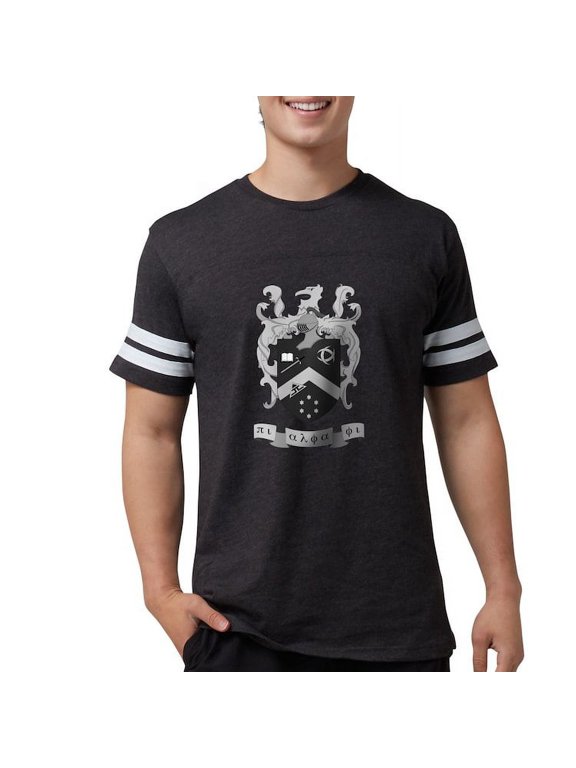 - Pi Alpha Phi Crest Greyscale T Shirt - Mens Football Shirt