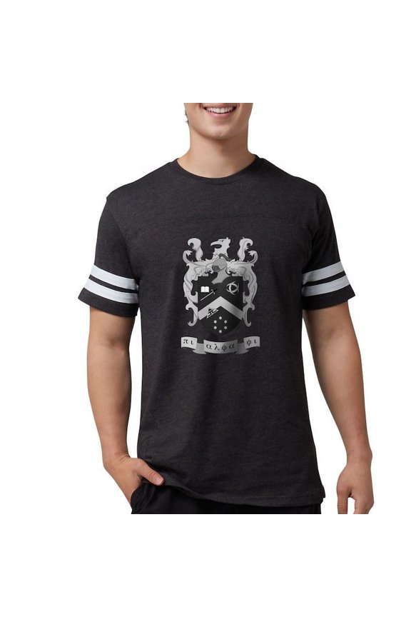 - Pi Alpha Phi Crest Greyscale T Shirt - Mens Football Shirt