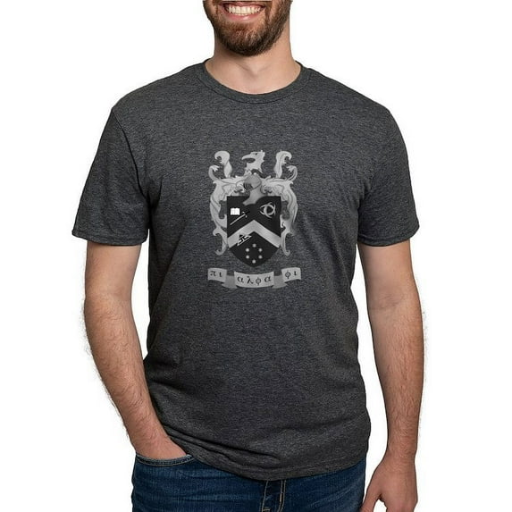 CafePress - Pi Alpha Phi Crest Greyscale T Shirt - Mens Tri-blend T-Shirt