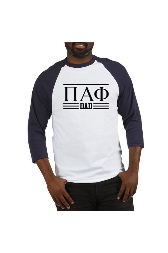 - Pi Alpha Phi Dad Baseball Jersey - Cotton Baseball Jersey, 3/4 Raglan Sleeve Shirt