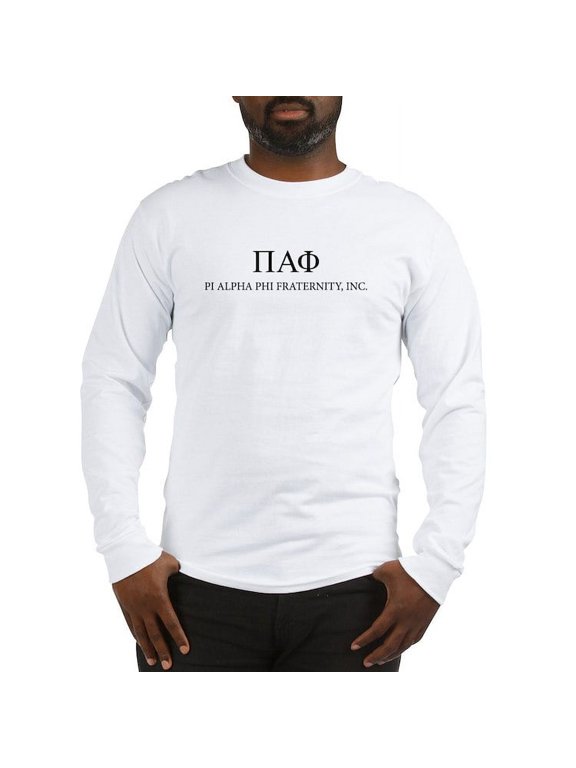 - Pi Alpha Phi Letters Long Sleeve T Shirt - Unisex Cotton Long Sleeve T-Shirt