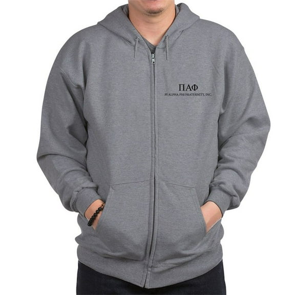 CafePress - Pi Alpha Phi Letters Sweatshirt - Zip Hoodie, Classic Hooded Sweatshirt with Metal Zipper