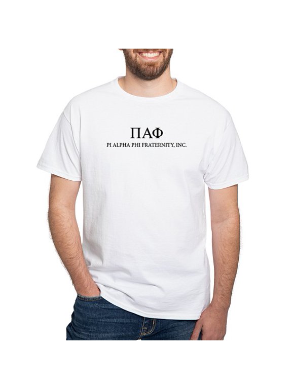 - Pi Alpha Phi Letters T Shirt - Men's Classic Cotton T-Shirts