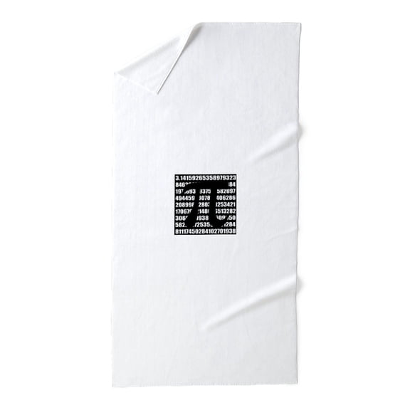 CafePress - Pi Number In Black - Large Beach Towel, Soft 30"x60" Towel with Unique Design