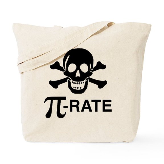 CafePress - Pi Rate Tote Bag - Unisex Canvas Tote Bag, Beige, 1-Piece