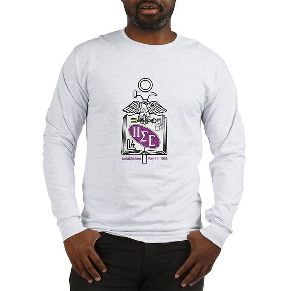 CafePress - Pi Sigma Epsilon Colored Crest Long Sleeve T Shirt - Unisex Cotton Long Sleeve T-Shirt