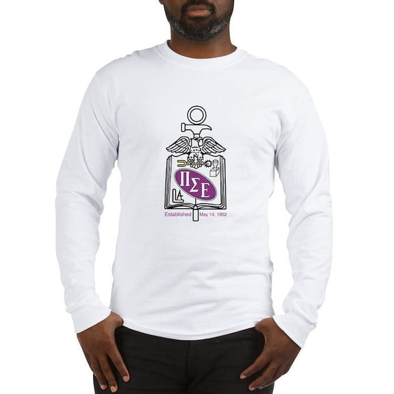 CafePress - Pi Sigma Epsilon Colored Crest Long Sleeve T Shirt - Unisex Cotton Long Sleeve T-Shirt