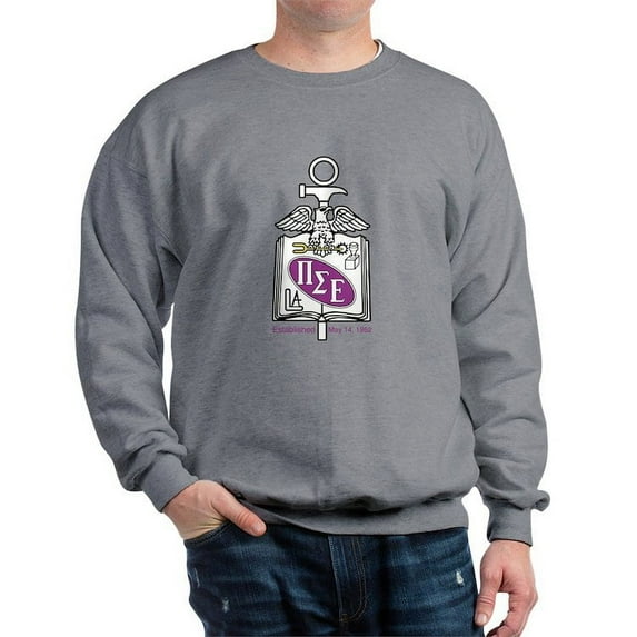 CafePress - Pi Sigma Epsilon Colored Crest Sweatshirt - Crew Neck Sweatshirt