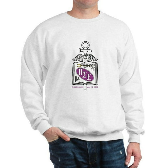 CafePress - Pi Sigma Epsilon Colored Crest Sweatshirt - Crew Neck Sweatshirt
