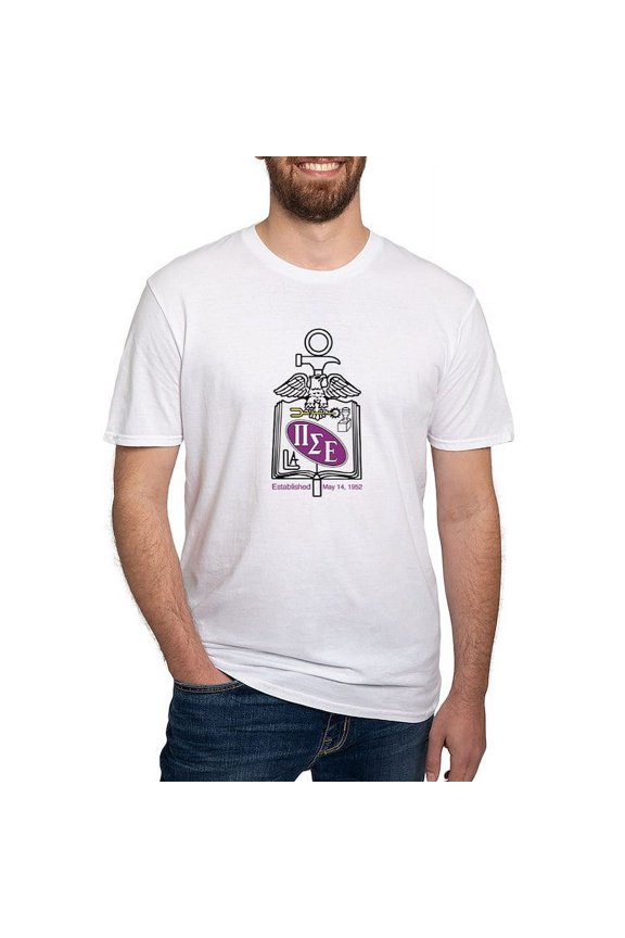 - Pi Sigma Epsilon Colored Crest T Shirt - Fitted T-Shirt, Vintage Fit Soft Cotton Tee
