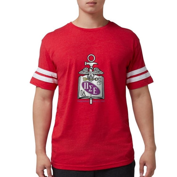 CafePress - Pi Sigma Epsilon Colored Crest T Shirt - Mens Football Shirt