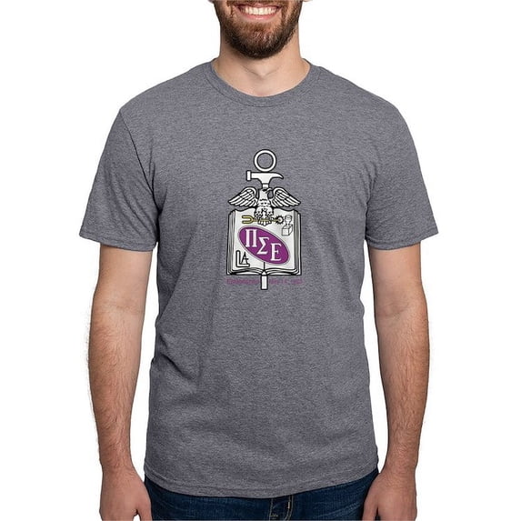 CafePress - Pi Sigma Epsilon Colored Crest T Shirt - Mens Tri-blend T-Shirt