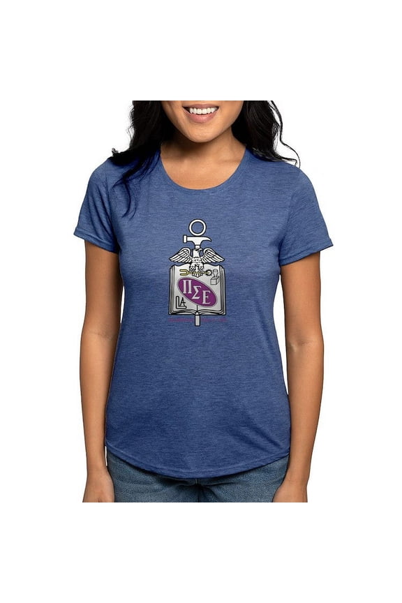 - Pi Sigma Epsilon Colored Crest T Shirt - Womens Tri-blend T-Shirt