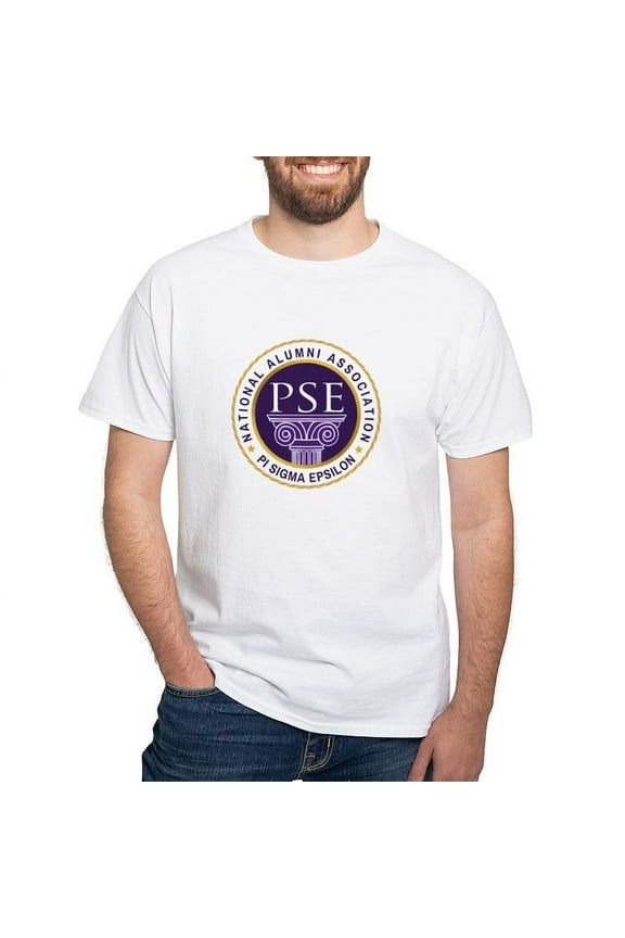 - Pi Sigma Epsilon National Alumni Association T Shirt - Men's White Classic Cotton T-Shirts