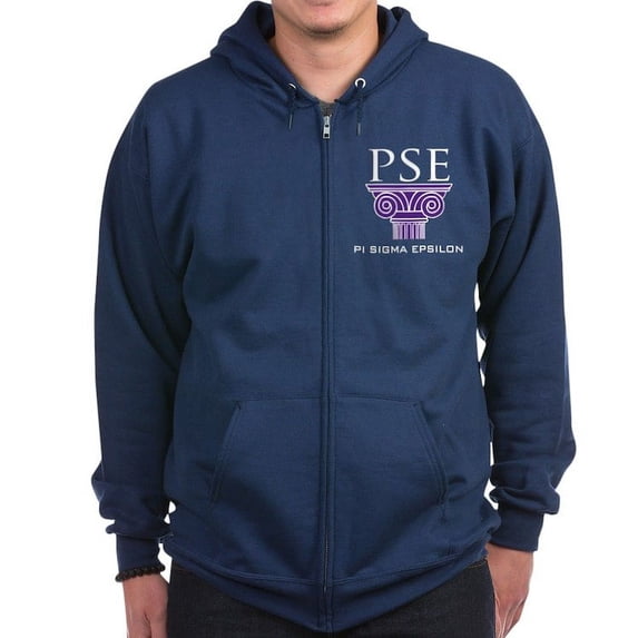 CafePress - Pi Sigma Epsilon Pillar Logo Sweatshirt - Zip Hoodie, Classic Hooded Sweatshirt with Metal Zipper