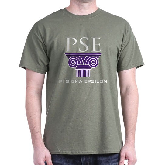 CafePress - Pi Sigma Epsilon Pillar Logo T Shirt - Men's Classic Cotton T-Shirts
