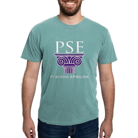 CafePress - Pi Sigma Epsilon Pillar Logo T Shirt - Mens Comfort Colors Shirt