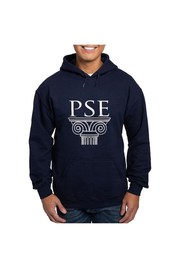- Pi Sigma Epsilon White Logo Sweatshirt - Pullover Hoodie, Classic, Comfortable Hooded Sweatshirt