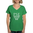 thumbnail image 1 of CafePress - Pi Sigma Epsilon White Logo T Shirt - Women's V-Neck Dark T-Shirt, 1 of 4