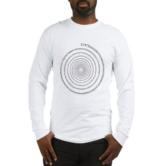 CafePress - Pi Spiral Long Sleeve T Shirt - Unisex Cotton Long Sleeve T-Shirt