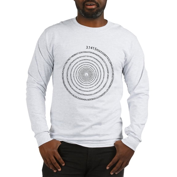 CafePress - Pi Spiral Long Sleeve T Shirt - Unisex Cotton Long Sleeve T-Shirt