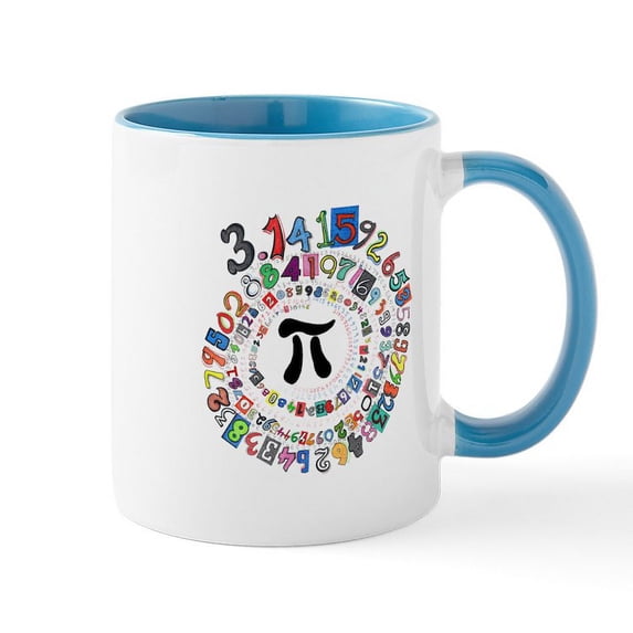 CafePress - Pi Spiral Mugs - 11 oz Ceramic Mug - Novelty Coffee Tea Cup