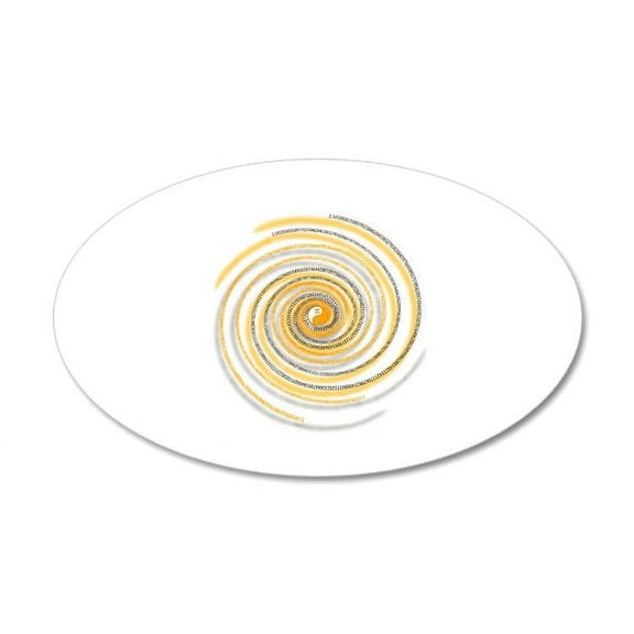 CafePress - Pi Swirl - 35x21 Oval Wall Decal