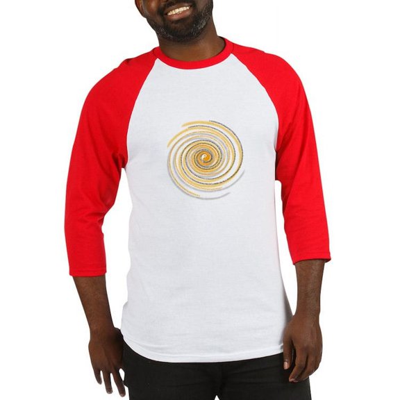 CafePress - Pi Swirl Baseball Jersey - Cotton Baseball Jersey, 3/4 Raglan Sleeve Shirt