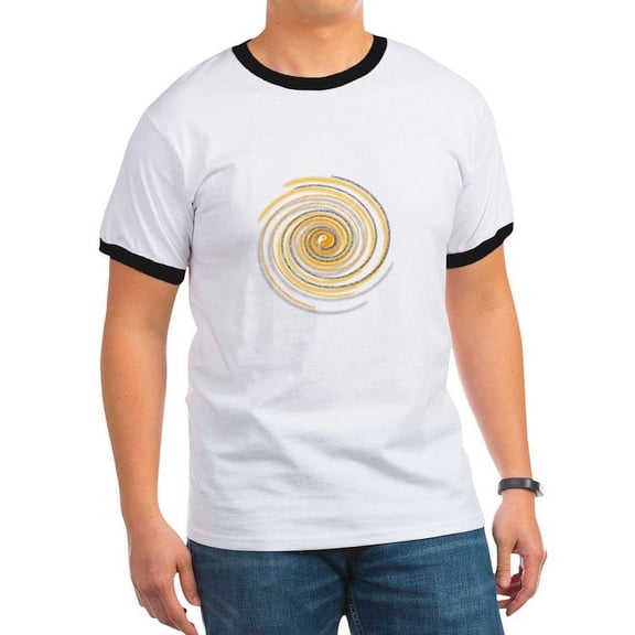 CafePress - Pi Swirl Ringer T - 100% Cotton Ringed T-Shirt
