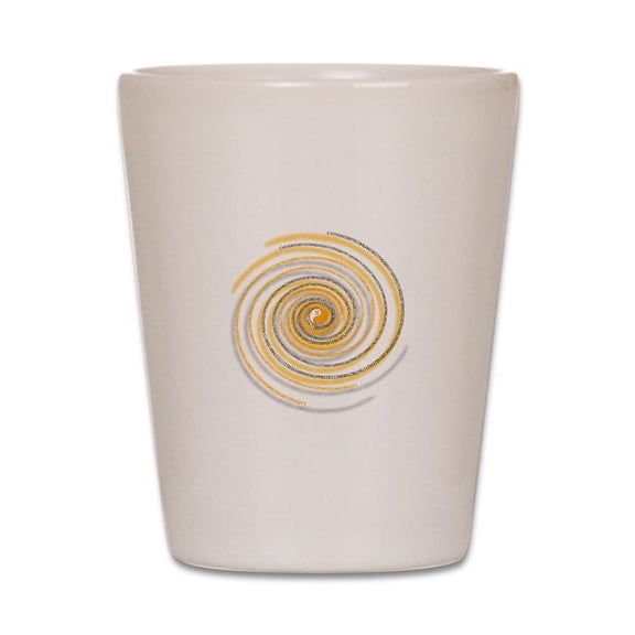 CafePress - Pi Swirl - White Shot Glass, Unique and Funny Shot Glass