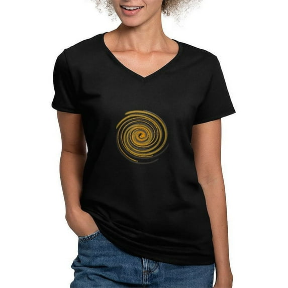 CafePress - Pi Swirl Women's V Neck Dark T Shirt - Women's V-Neck Dark T-Shirt