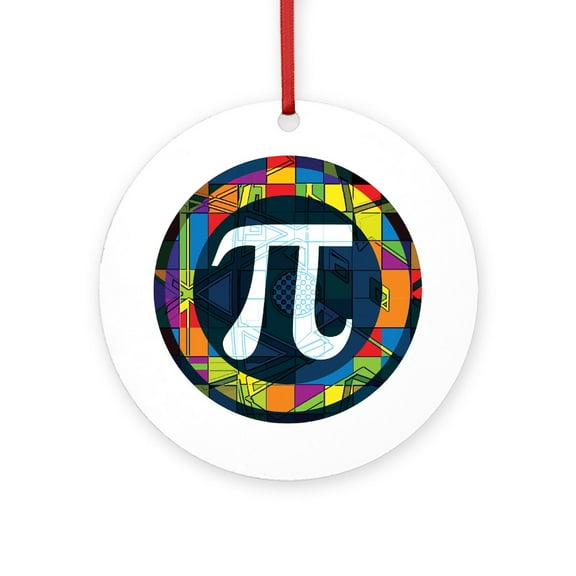 CafePress - Pi Symbol 2 -  Round Wood Ornament 4"