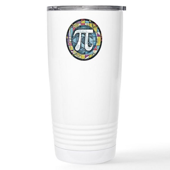 CafePress - Pi Symbol 3 Stainless Steel Travel Mug - Insulated Stainless Steel Travel Tumbler 20 oz.