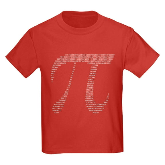CafePress - Pi Symbol W/ Numbers Kids Dark T Shirt - Dark T-Shirt Kids XS-XL