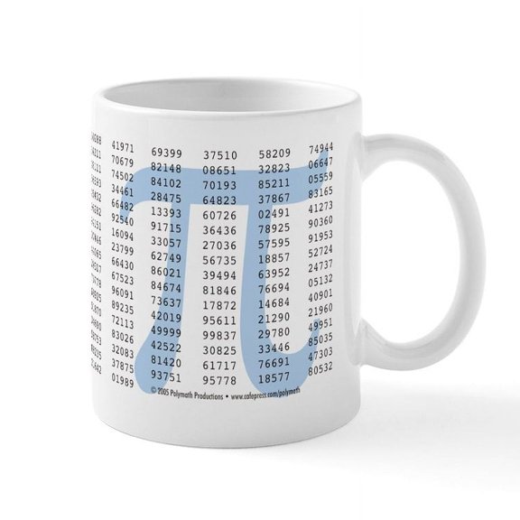 CafePress - Pi To 1001 Digits Mug - 11 oz Ceramic Mug - Novelty Coffee Tea Cup