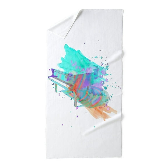 CafePress - Piano Splatter - Large Beach Towel, Soft 30"x60" Towel with Unique Design