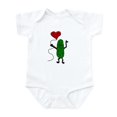 thumbnail image 1 of CafePress - Pickle Holding Heart Balloon Body Suit - Baby Light Bodysuit, Size Newborn - 24 Months, 1 of 4