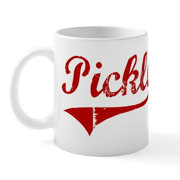 CafePress - Pickle (Red Vintage) Mug - 11 oz Ceramic Mug - Novelty Coffee Tea Cup